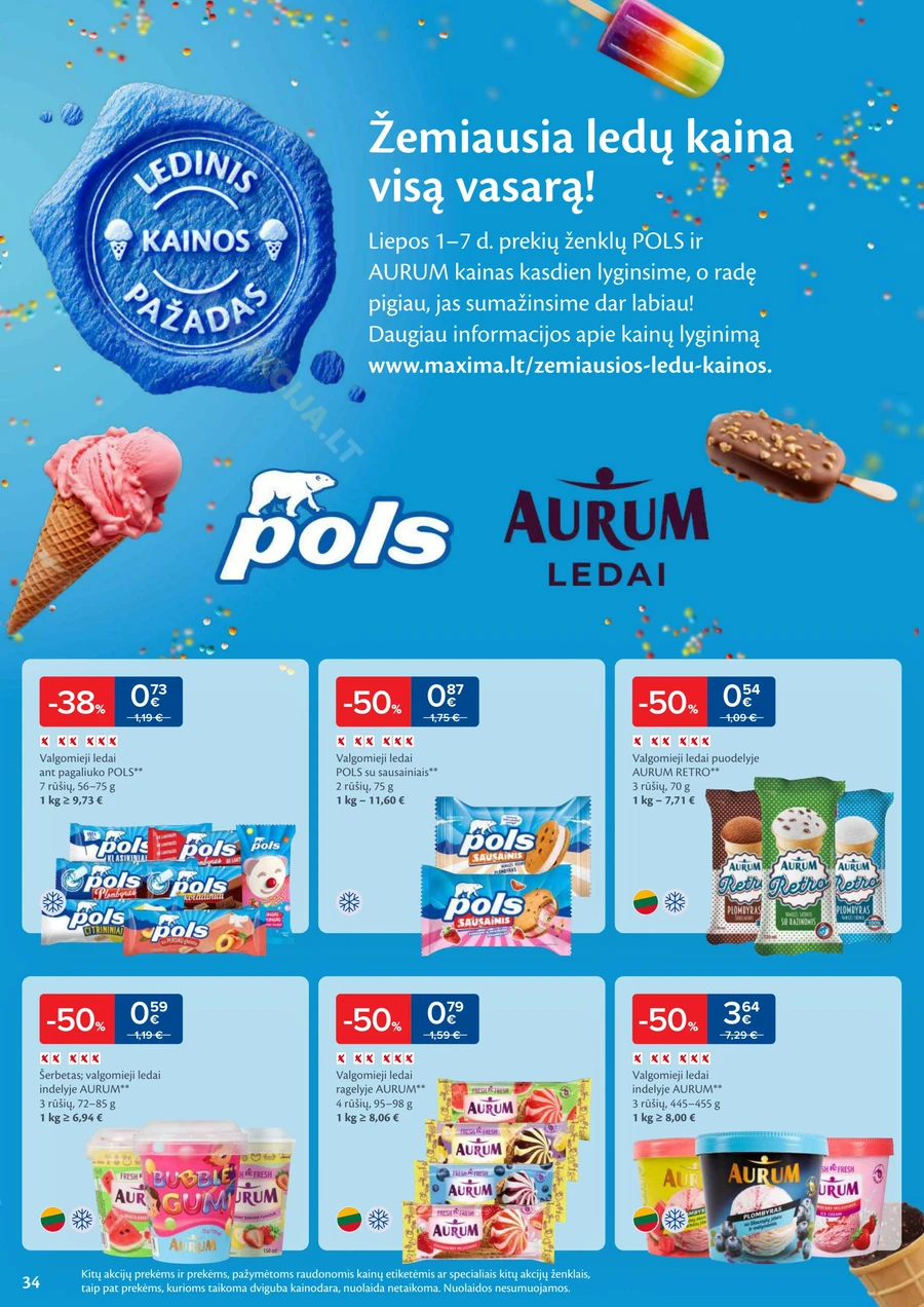 MAXIMA kaininis akcijų leidinys Nr. 27 puslapis 34