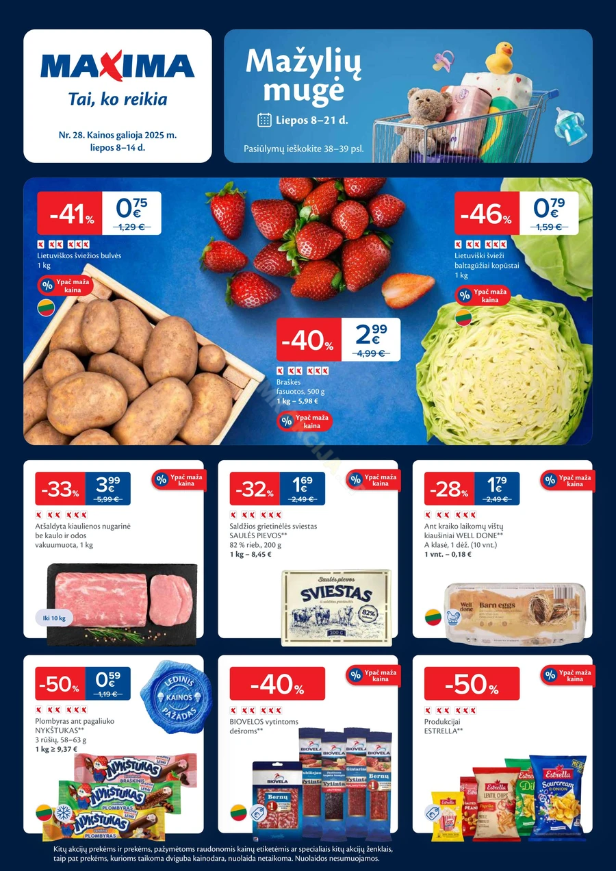 MAXIMA kaininis akcijų leidinys Nr. 28 puslapis 1