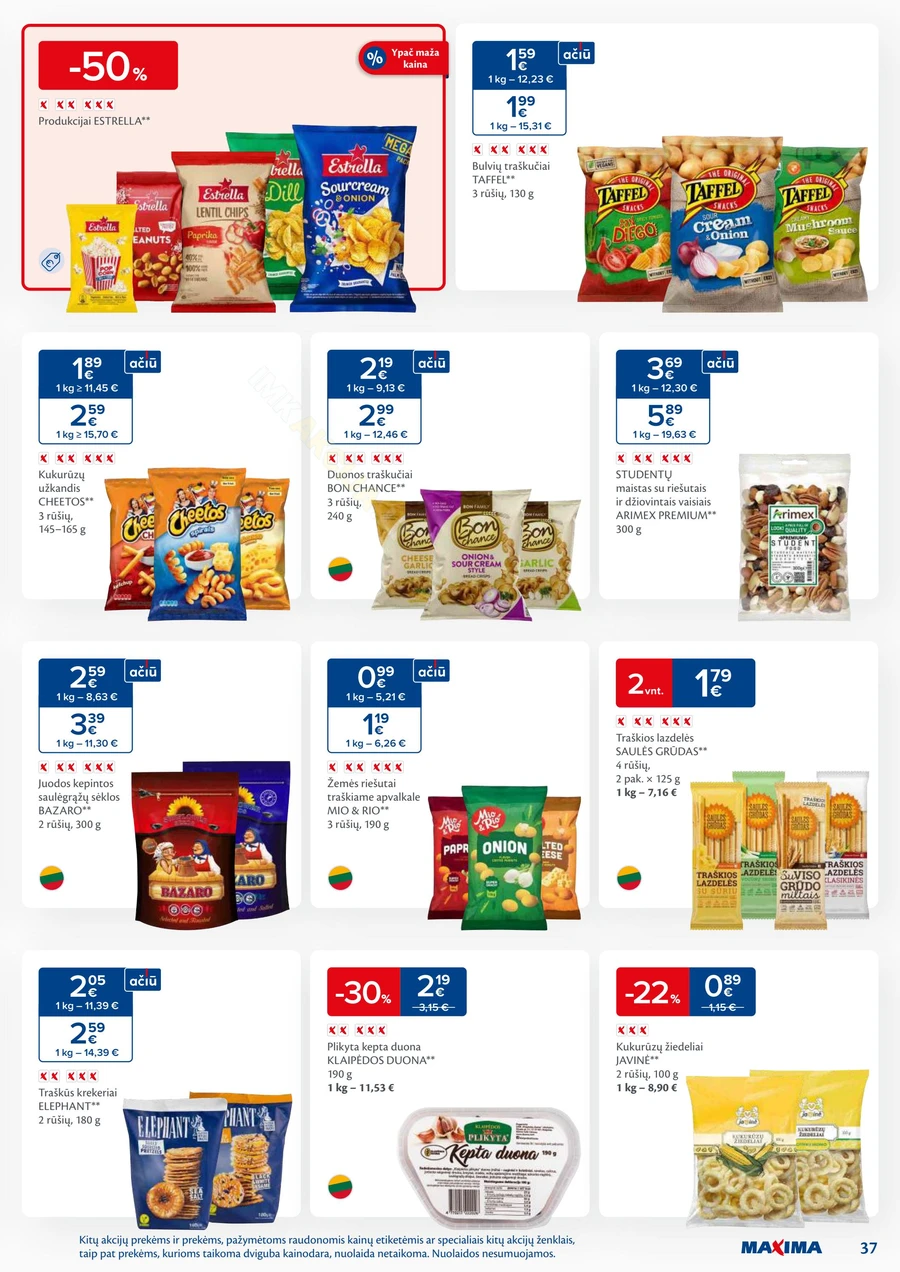 MAXIMA kaininis akcijų leidinys Nr. 28 puslapis 37