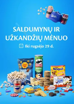 MAXIMA akcijų leidinys „Saldumynų ir užkandžių mėnuo“