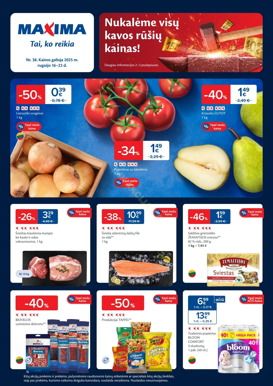 MAXIMA kaininis akcijų leidinys Nr. 38 puslapis 1