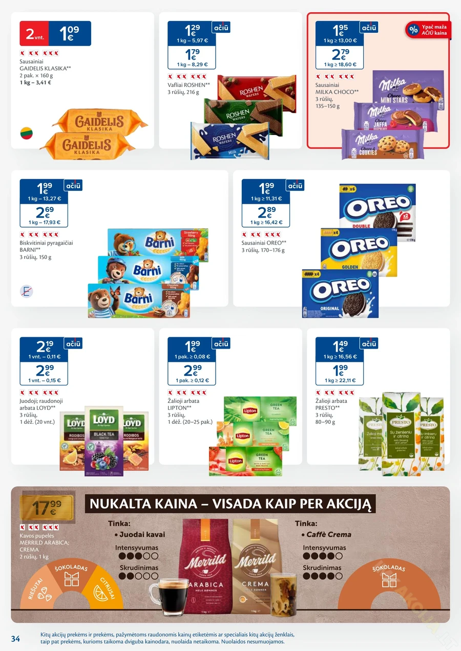 MAXIMA kaininis akcijų leidinys Nr. 38 puslapis 34