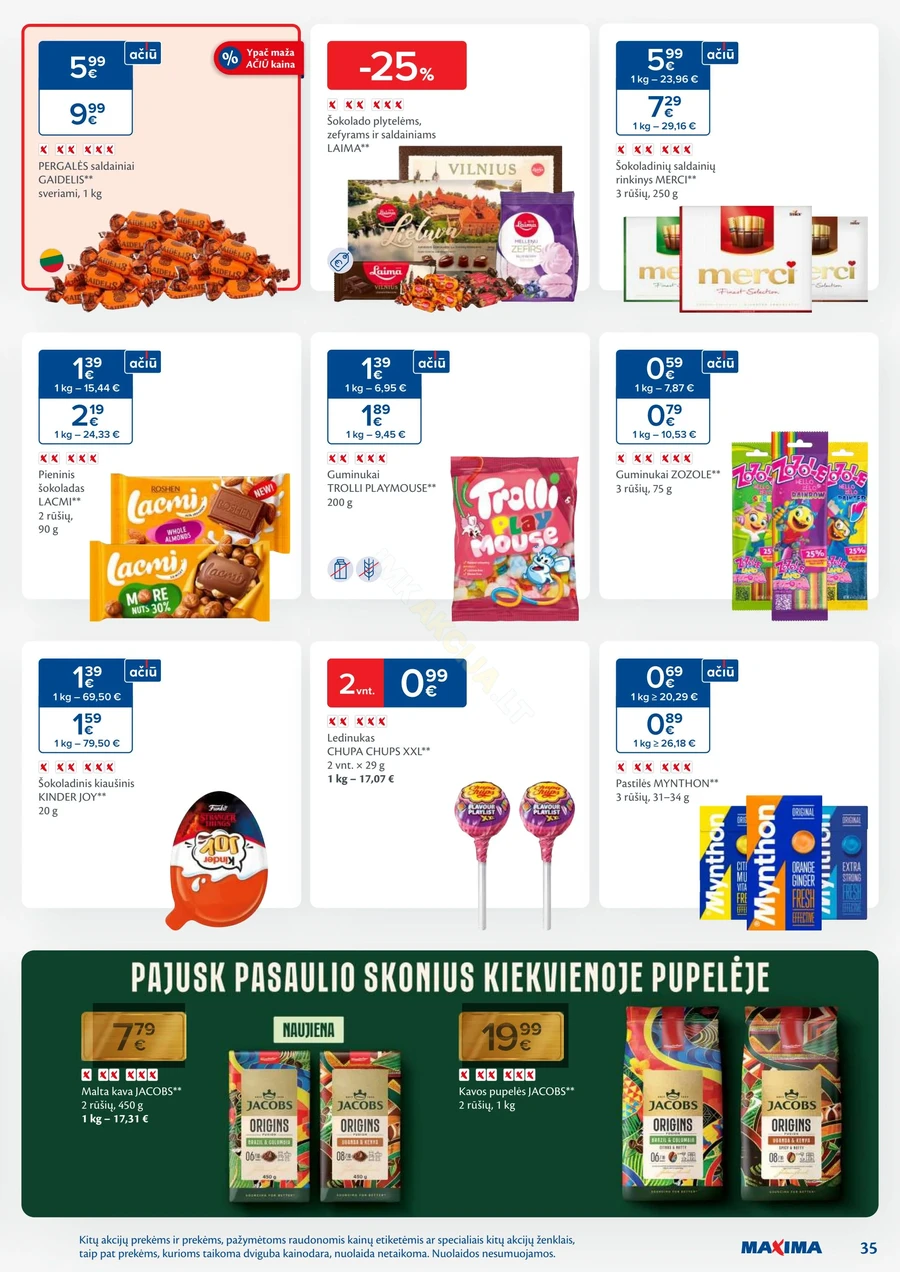 MAXIMA kaininis akcijų leidinys Nr. 38 puslapis 35