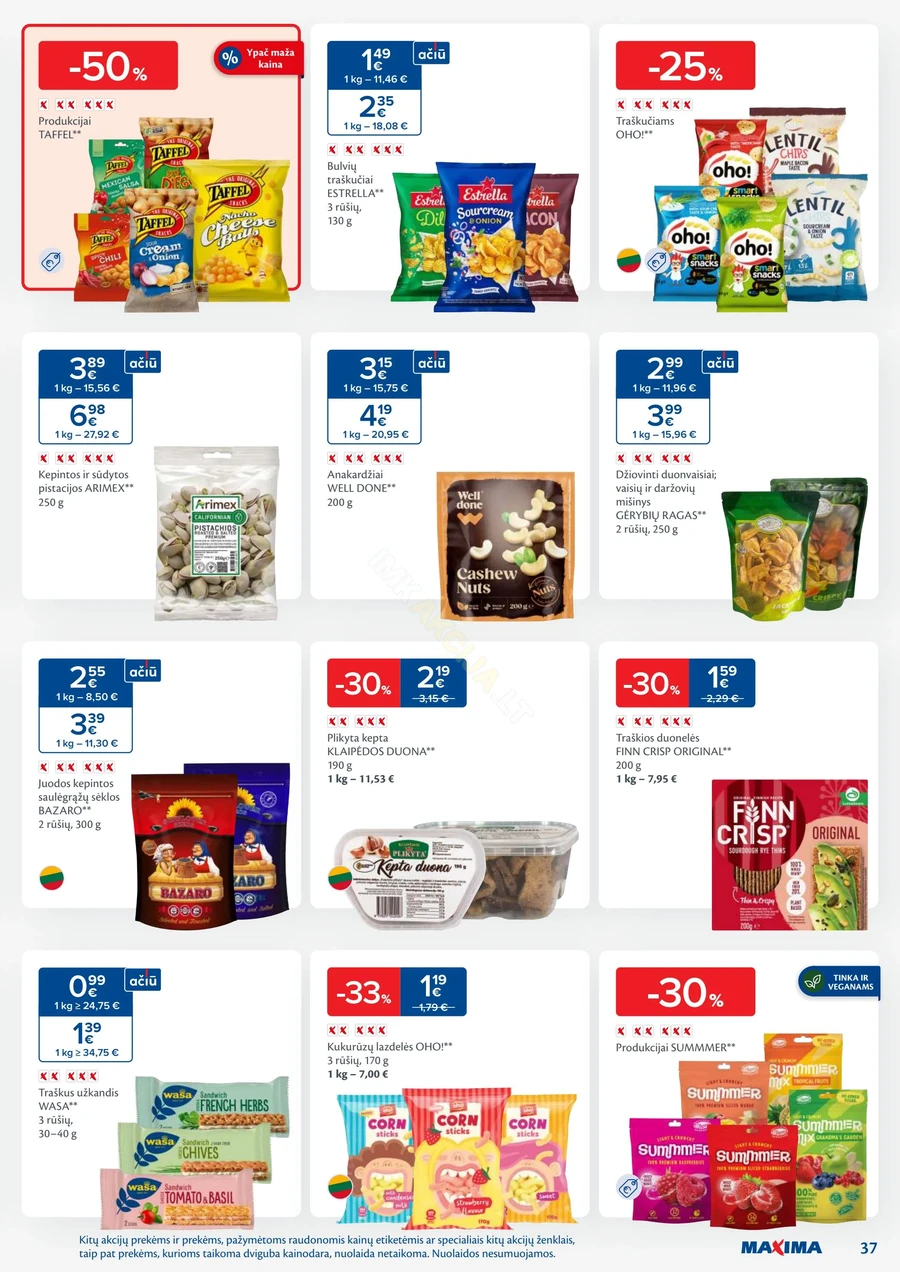 MAXIMA kaininis akcijų leidinys Nr. 38 puslapis 37