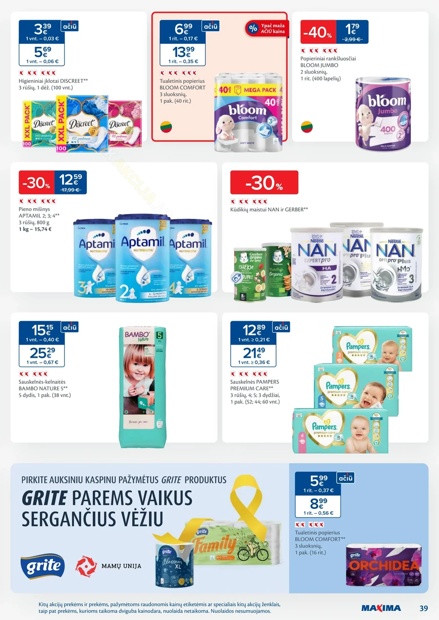 MAXIMA kaininis akcijų leidinys Nr. 38 puslapis 39