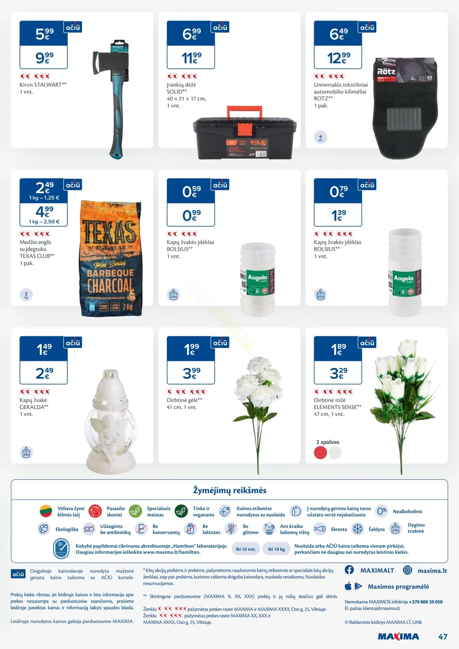 MAXIMA kaininis akcijų leidinys Nr. 38 puslapis 47