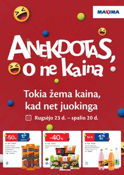 MAXIMA akcijų leidinys „Anekdotas, o ne kaina“