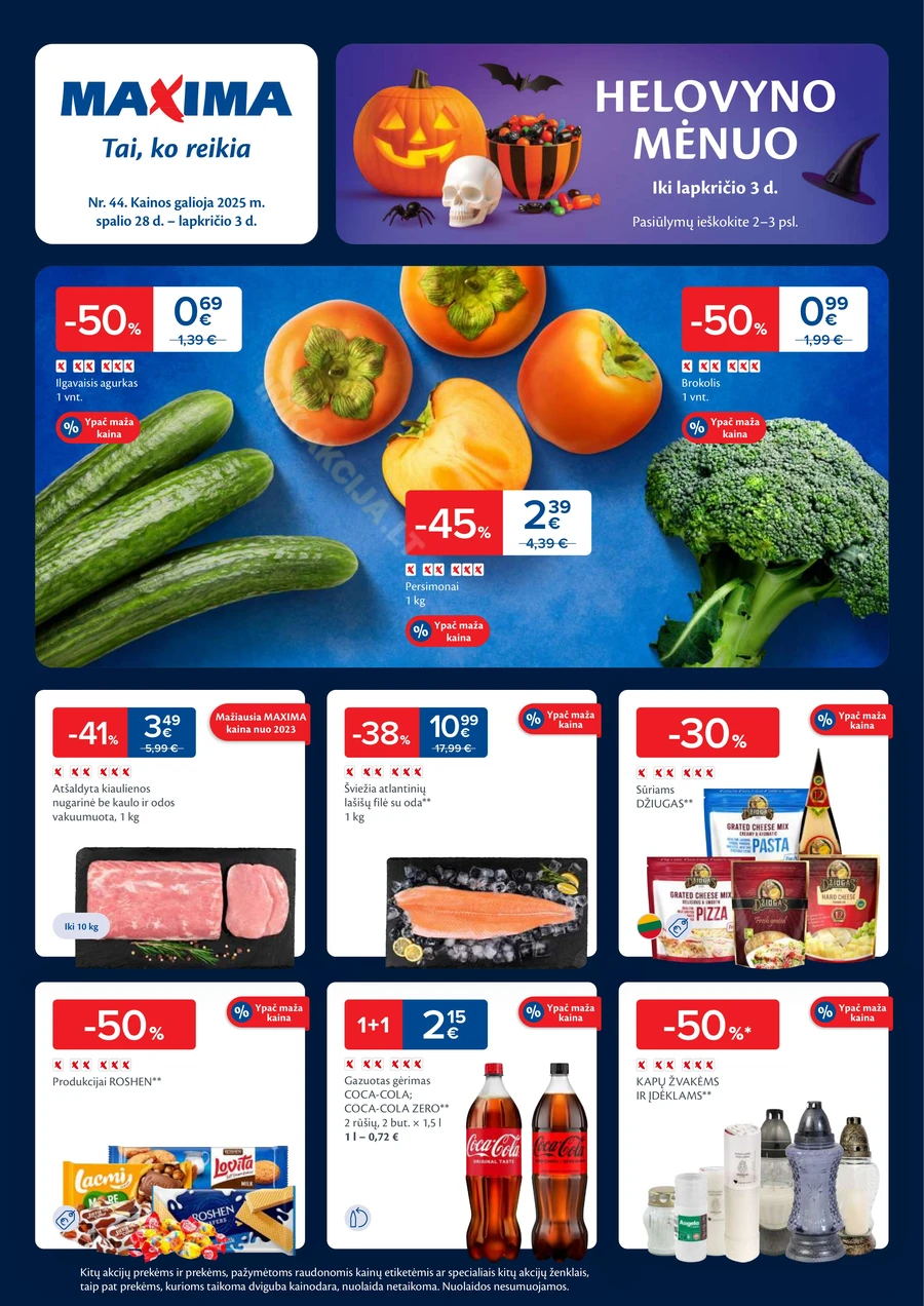 MAXIMA kaininis akcijų leidinys Nr. 44 puslapis 1