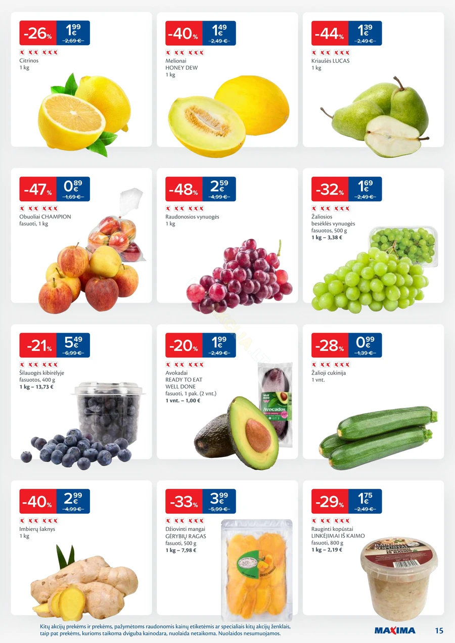 MAXIMA kaininis akcijų leidinys Nr. 44 puslapis 15