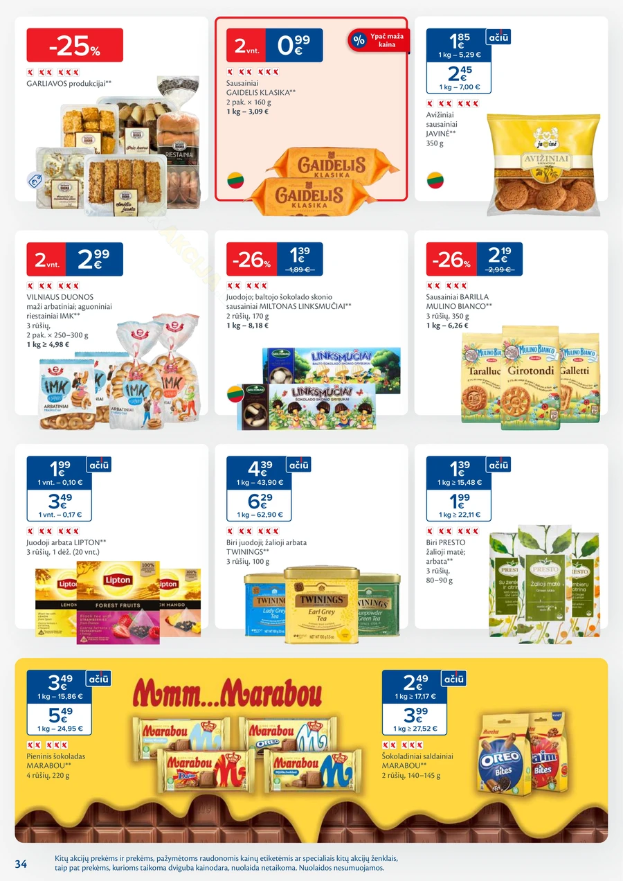 MAXIMA kaininis akcijų leidinys Nr. 44 puslapis 34