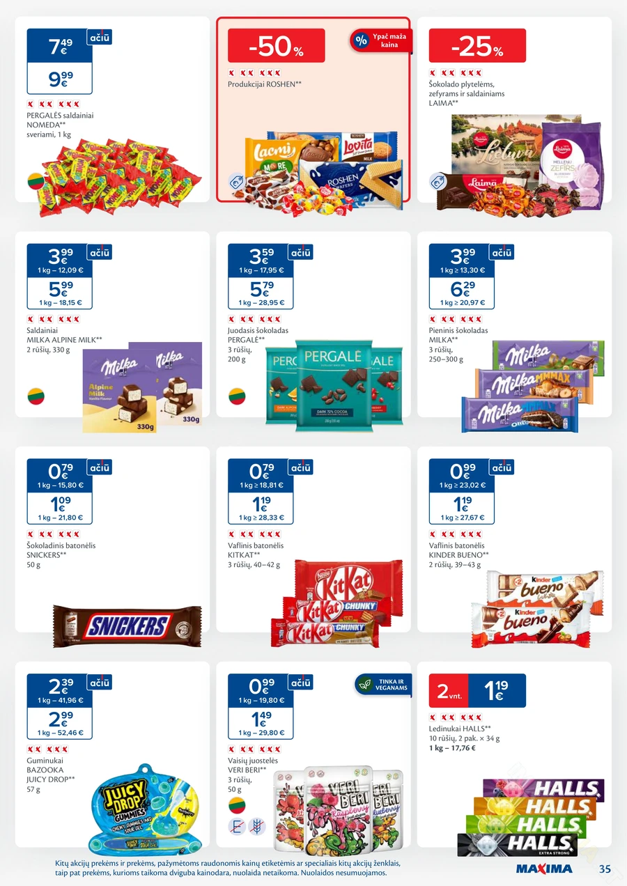 MAXIMA kaininis akcijų leidinys Nr. 44 puslapis 35