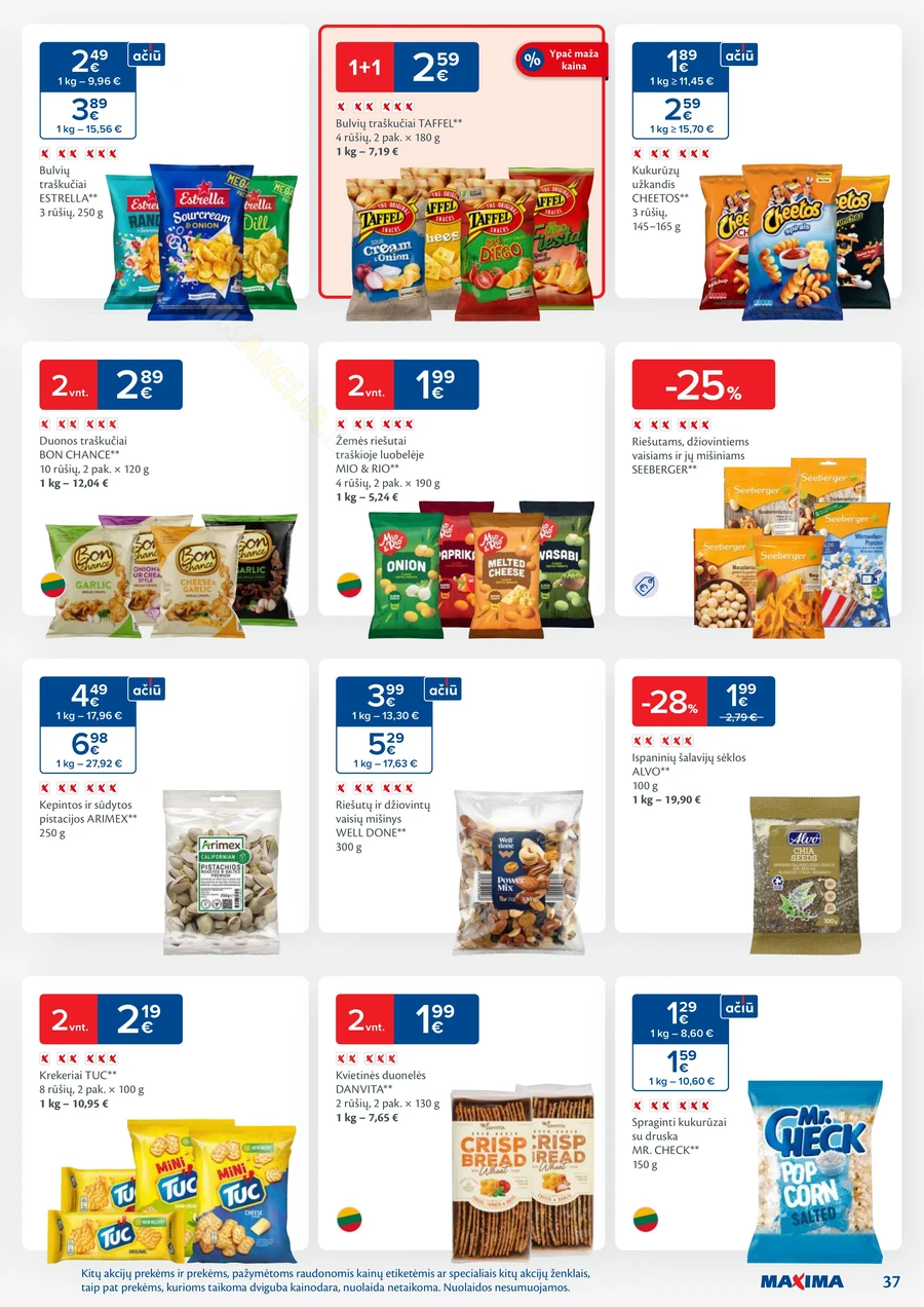 MAXIMA kaininis akcijų leidinys Nr. 44 puslapis 37