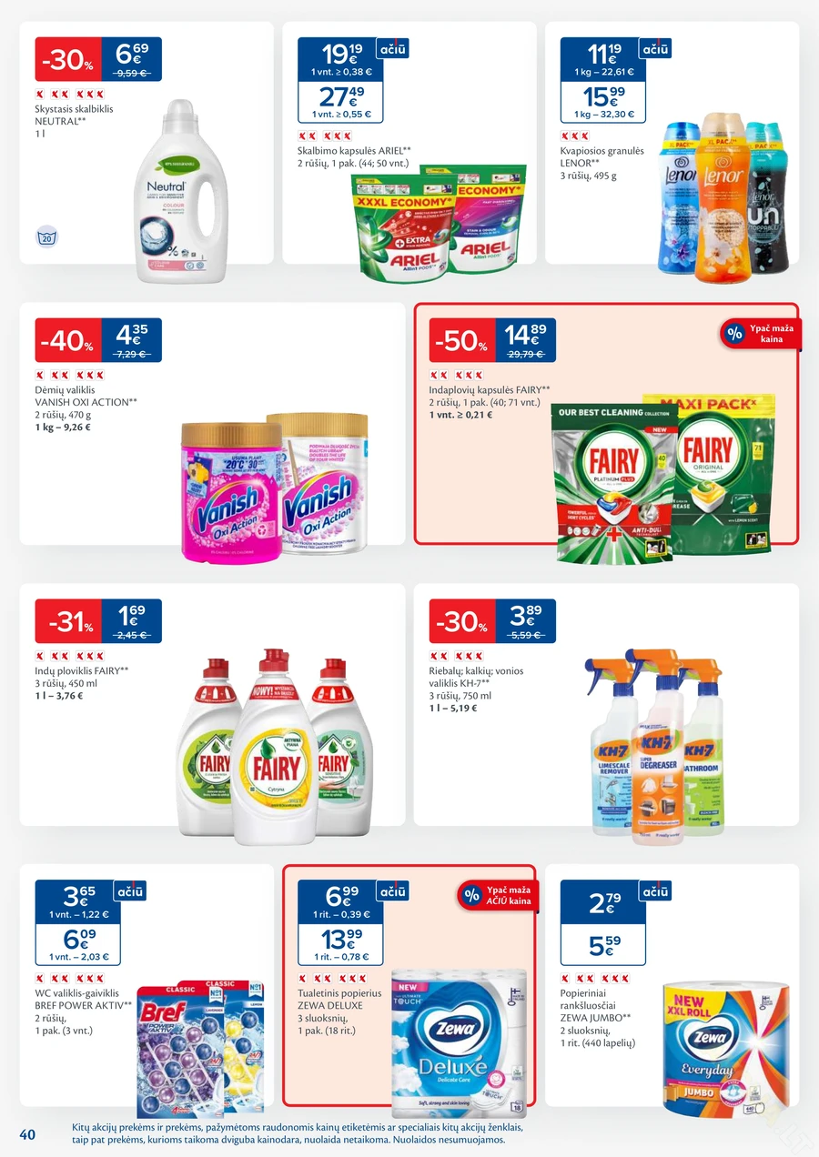 MAXIMA kaininis akcijų leidinys Nr. 44 puslapis 40