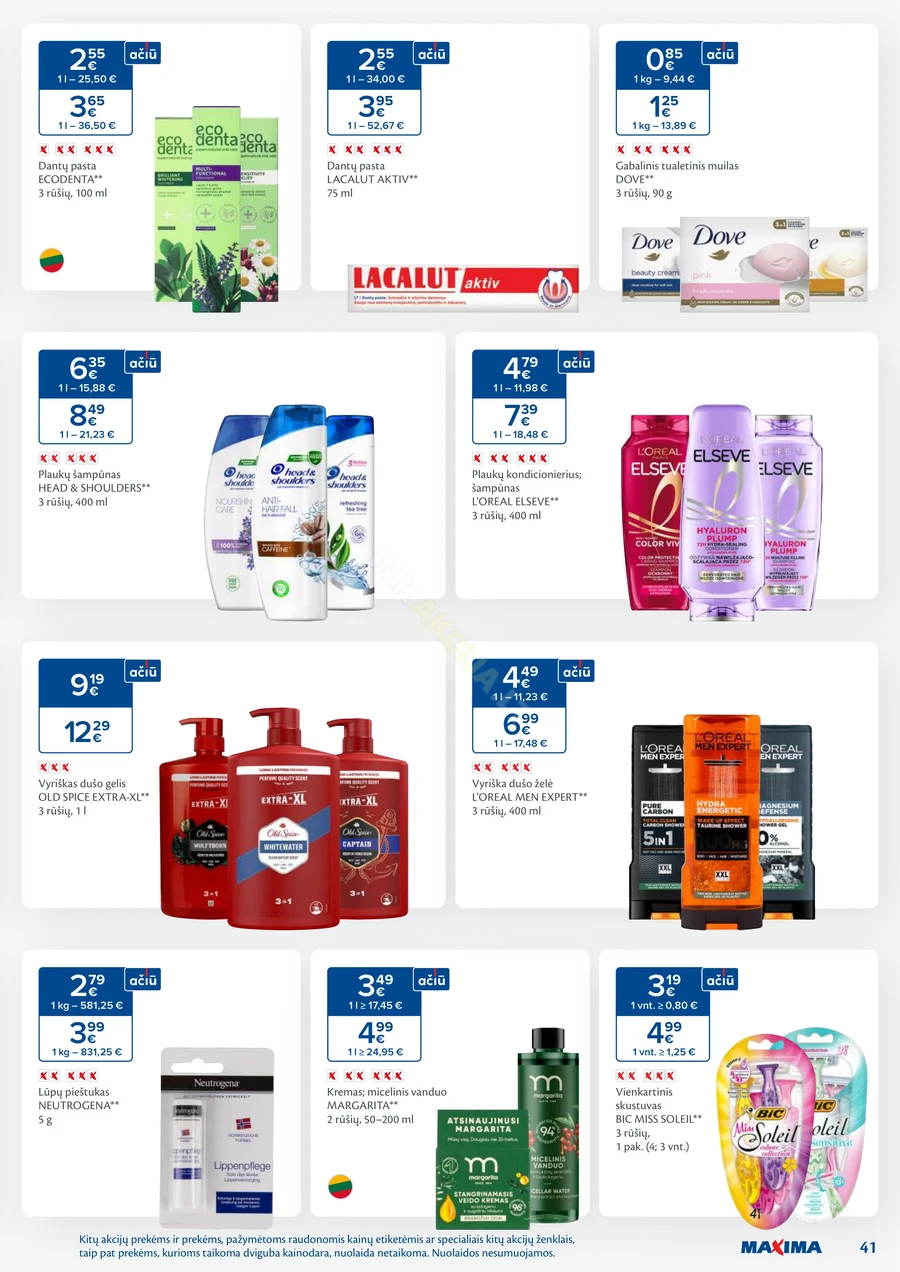 MAXIMA kaininis akcijų leidinys Nr. 44 puslapis 41