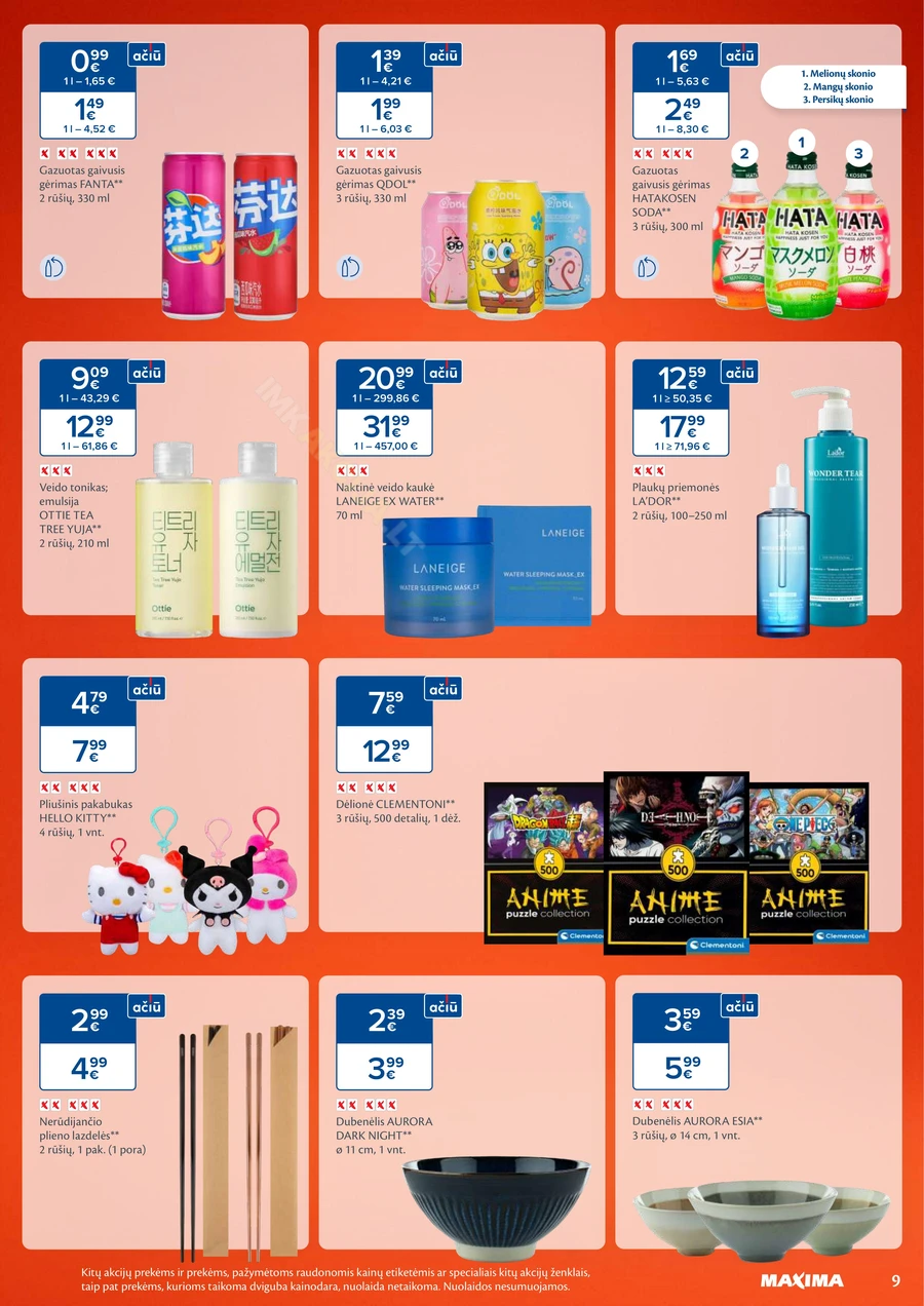 MAXIMA kaininis akcijų leidinys Nr. 44 puslapis 9
