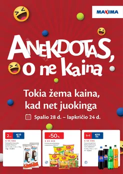 MAXIMA akcijų leidinys „Anekdotas, o ne kaina“