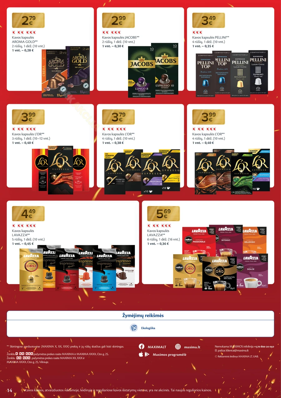 MAXIMA leidinys „Nukalta kaina – visada kaip per akciją“ puslapis 14