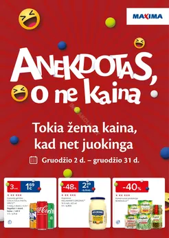 MAXIMA akcijų leidinys „Anekdotas, o ne kaina“