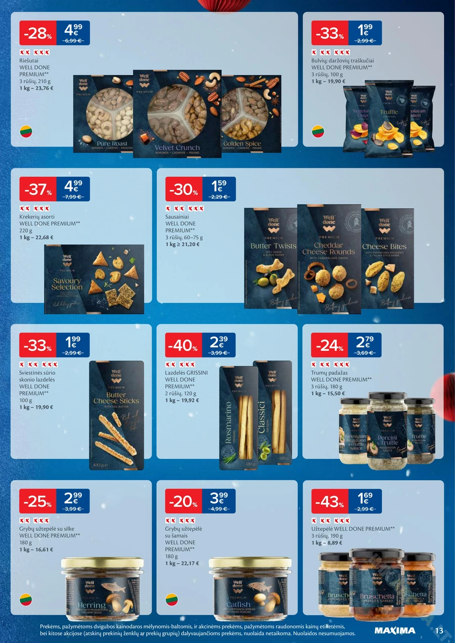 MAXIMA leidinys „Daugiau laiko Kalėdoms” puslapis 13