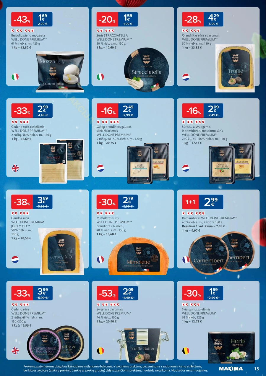 MAXIMA leidinys „Daugiau laiko Kalėdoms” puslapis 15