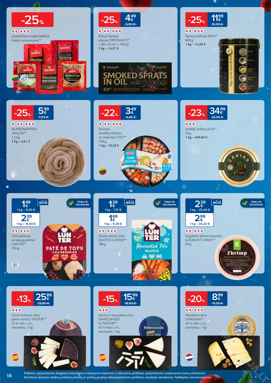 MAXIMA leidinys „Daugiau laiko Kalėdoms” puslapis 16