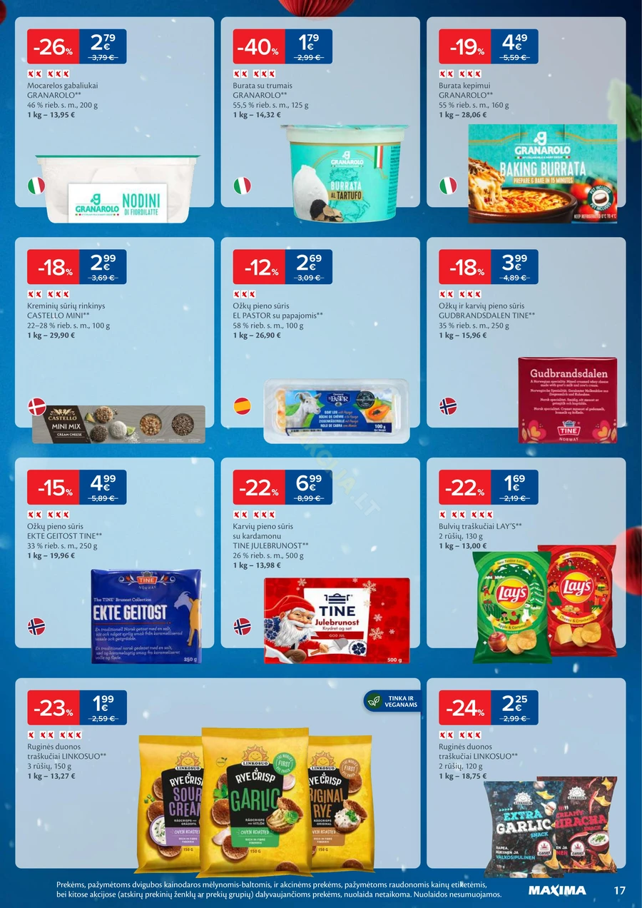 MAXIMA leidinys „Daugiau laiko Kalėdoms” puslapis 17