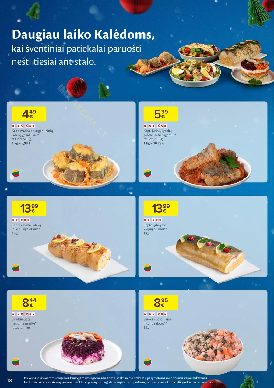 MAXIMA leidinys „Daugiau laiko Kalėdoms” puslapis 18