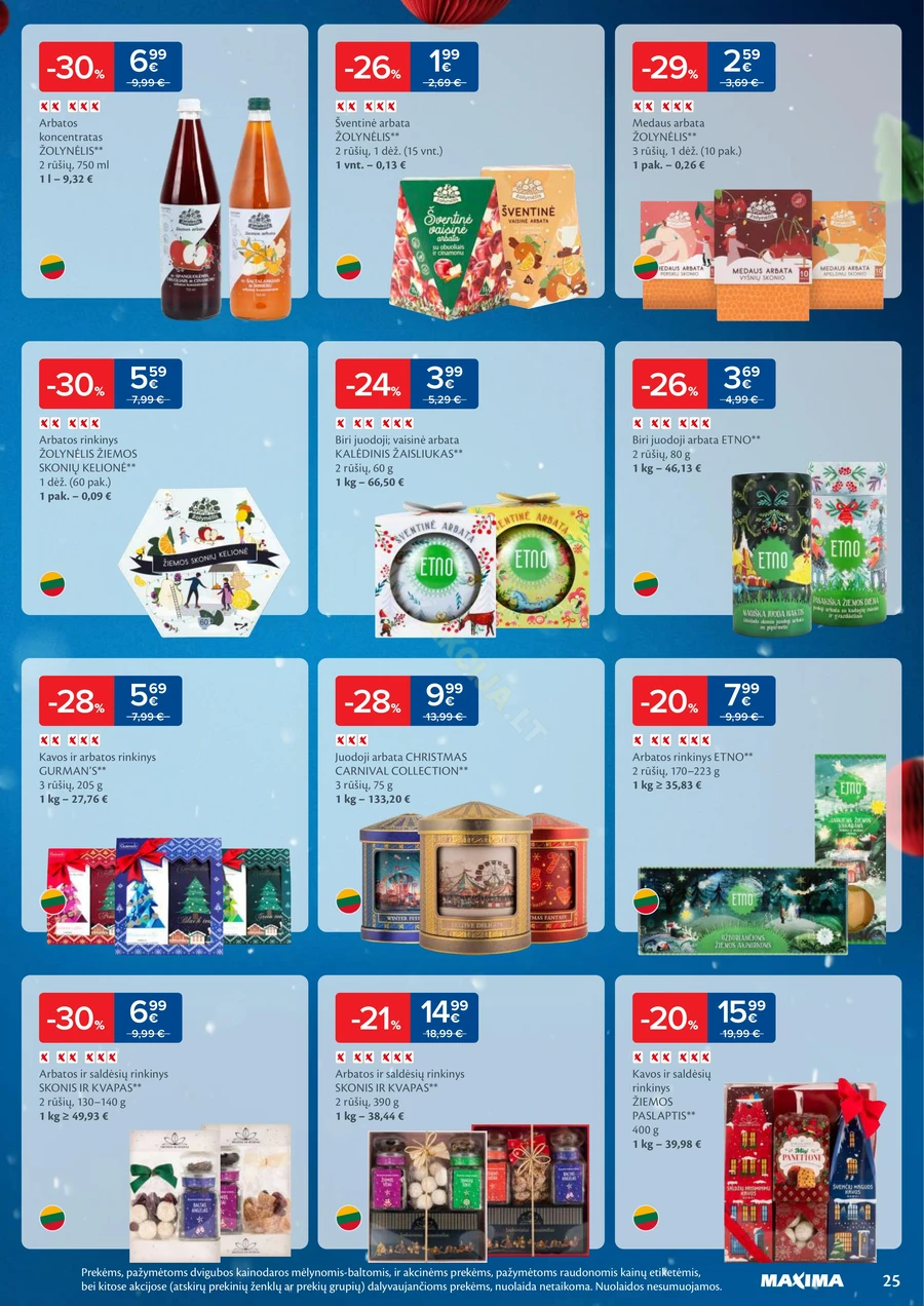 MAXIMA leidinys „Daugiau laiko Kalėdoms” puslapis 25