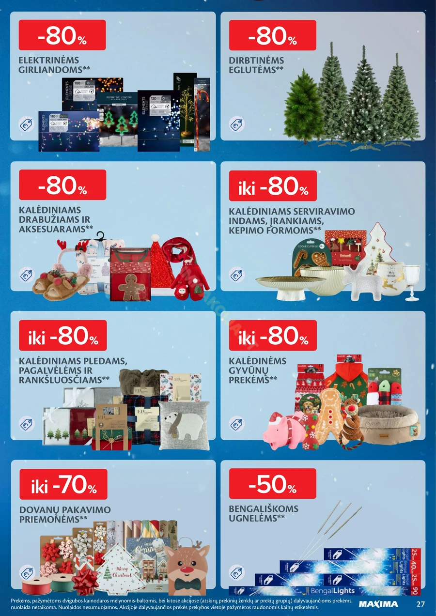 MAXIMA leidinys „Daugiau laiko Kalėdoms” puslapis 27