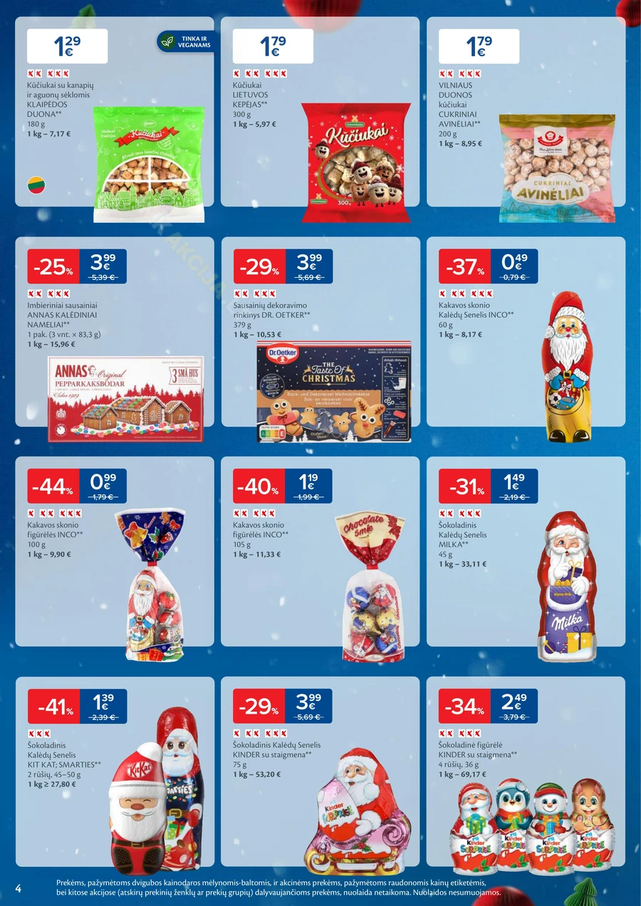 MAXIMA leidinys „Daugiau laiko Kalėdoms” puslapis 4