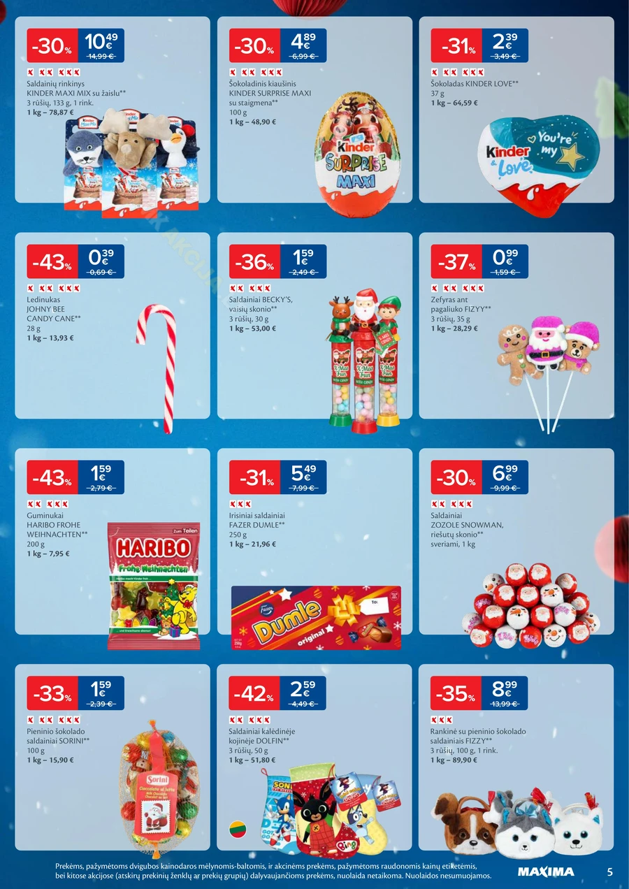 MAXIMA leidinys „Daugiau laiko Kalėdoms” puslapis 5