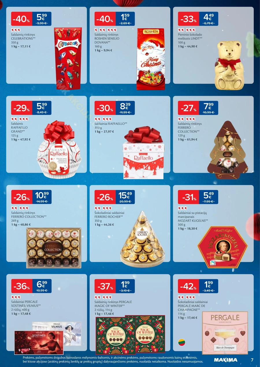 MAXIMA leidinys „Daugiau laiko Kalėdoms” puslapis 7