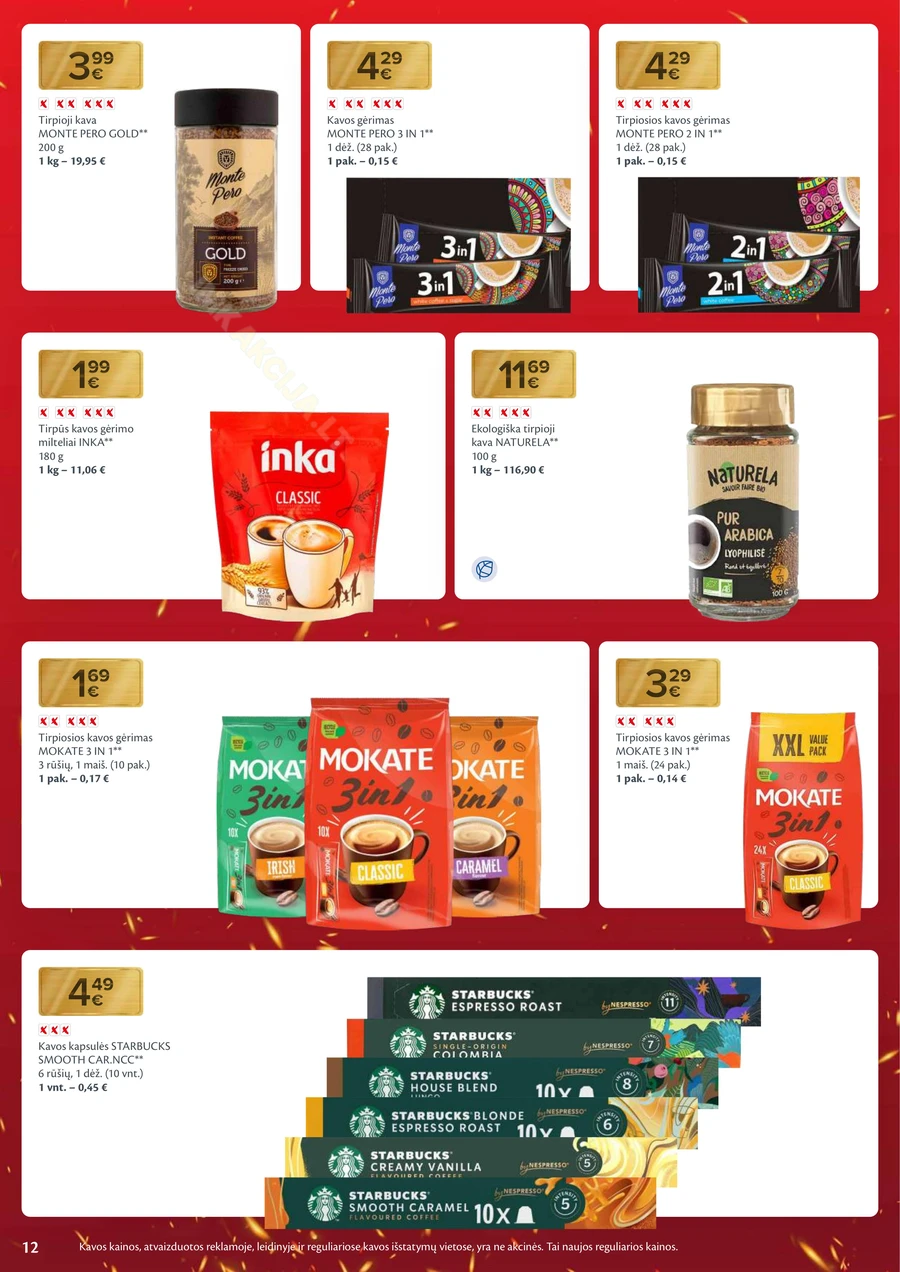 MAXIMA leidinys „Nukalta kaina – visada kaip per akciją“ puslapis 12