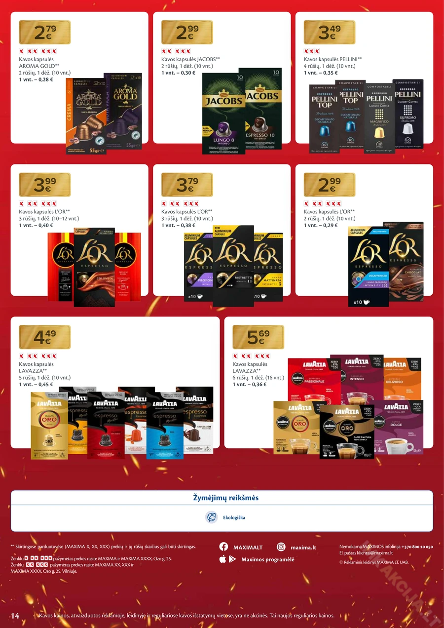 MAXIMA leidinys „Nukalta kaina – visada kaip per akciją“ puslapis 14