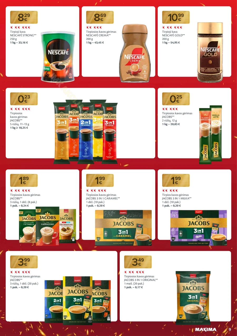MAXIMA leidinys „Nukalta kaina – visada kaip per akciją“ puslapis 9