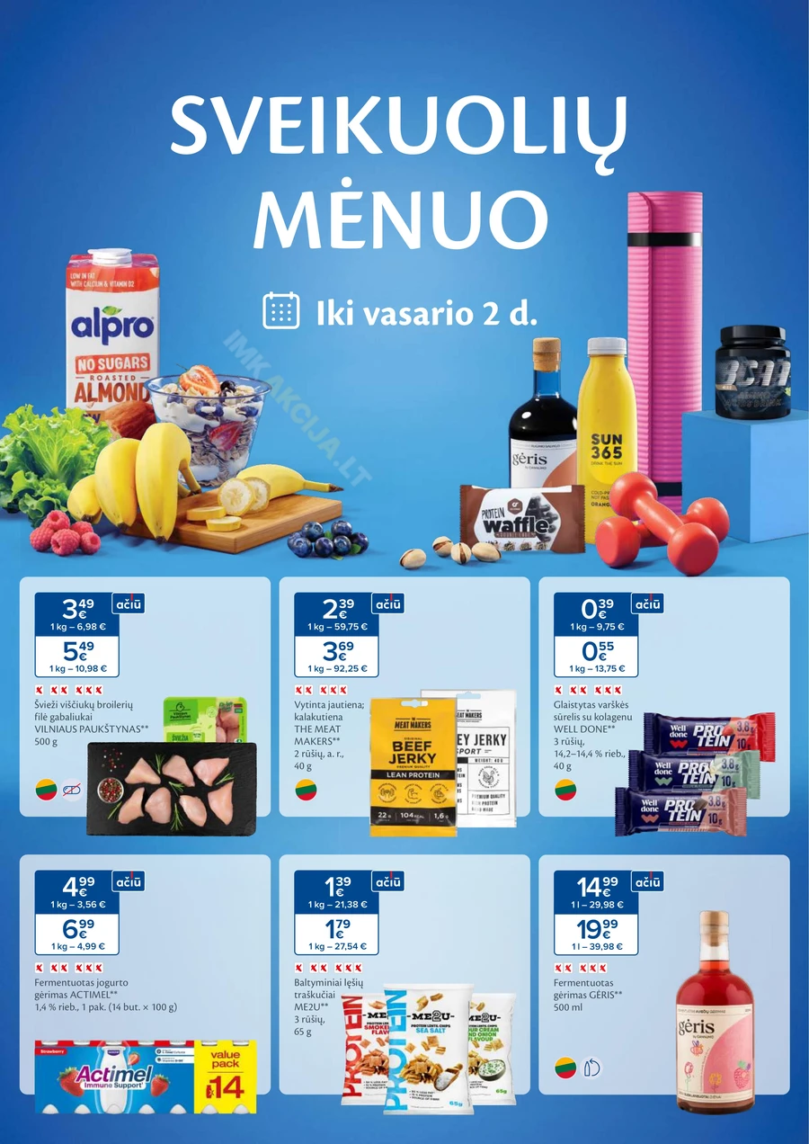 MAXIMA akcijų leidinys „Sveikuolių mėnuo“ puslapis 1