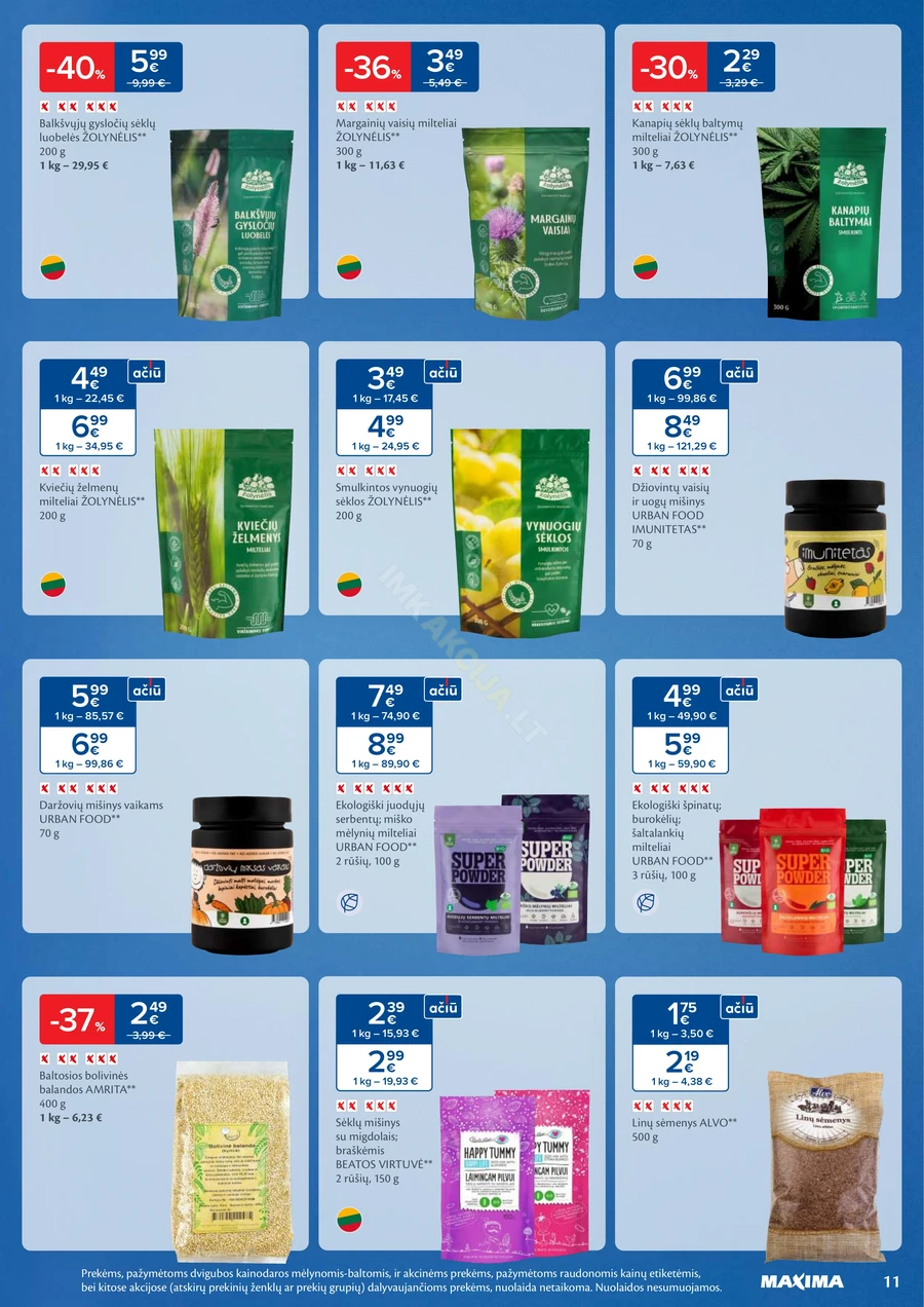 MAXIMA akcijų leidinys „Sveikuolių mėnuo“ puslapis 11