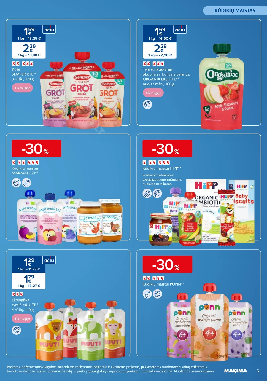 MAXIMA akcijų leidinys „Mažylių mugė“ puslapis 3