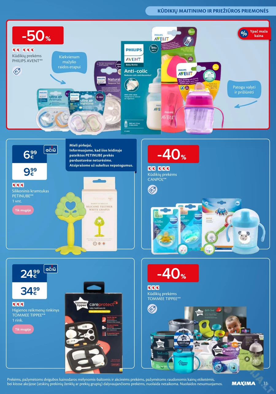 MAXIMA akcijų leidinys „Mažylių mugė“ puslapis 31