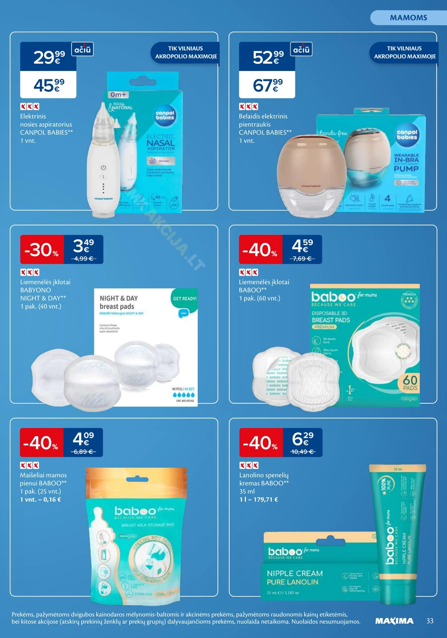 MAXIMA akcijų leidinys „Mažylių mugė“ puslapis 33