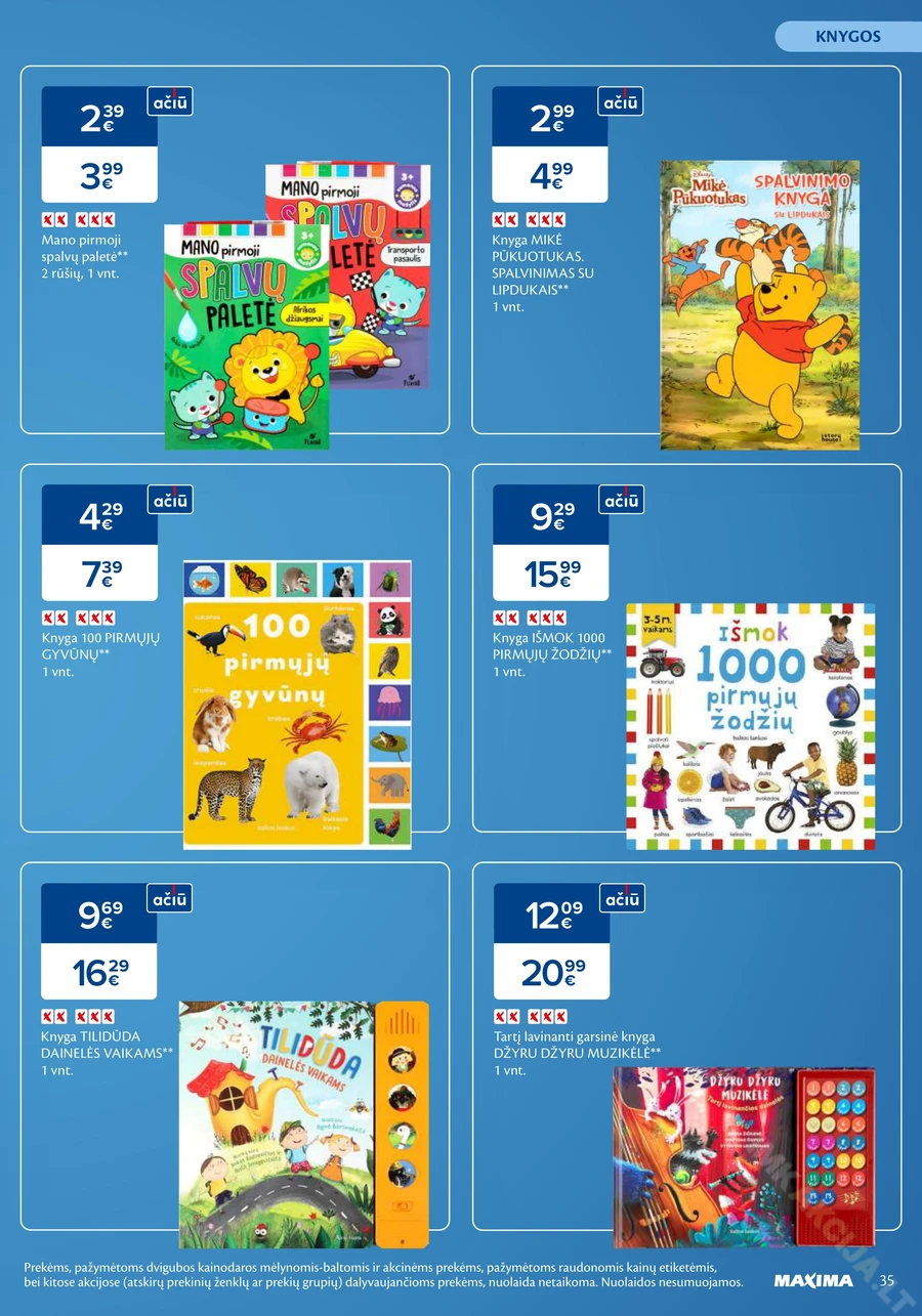 MAXIMA akcijų leidinys „Mažylių mugė“ puslapis 35