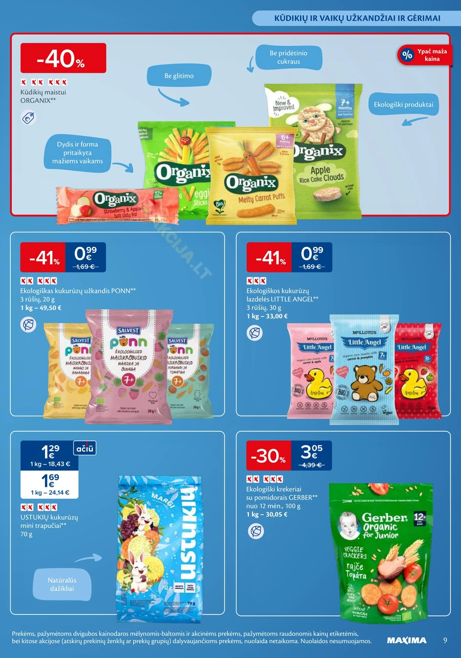 MAXIMA akcijų leidinys „Mažylių mugė“ puslapis 9