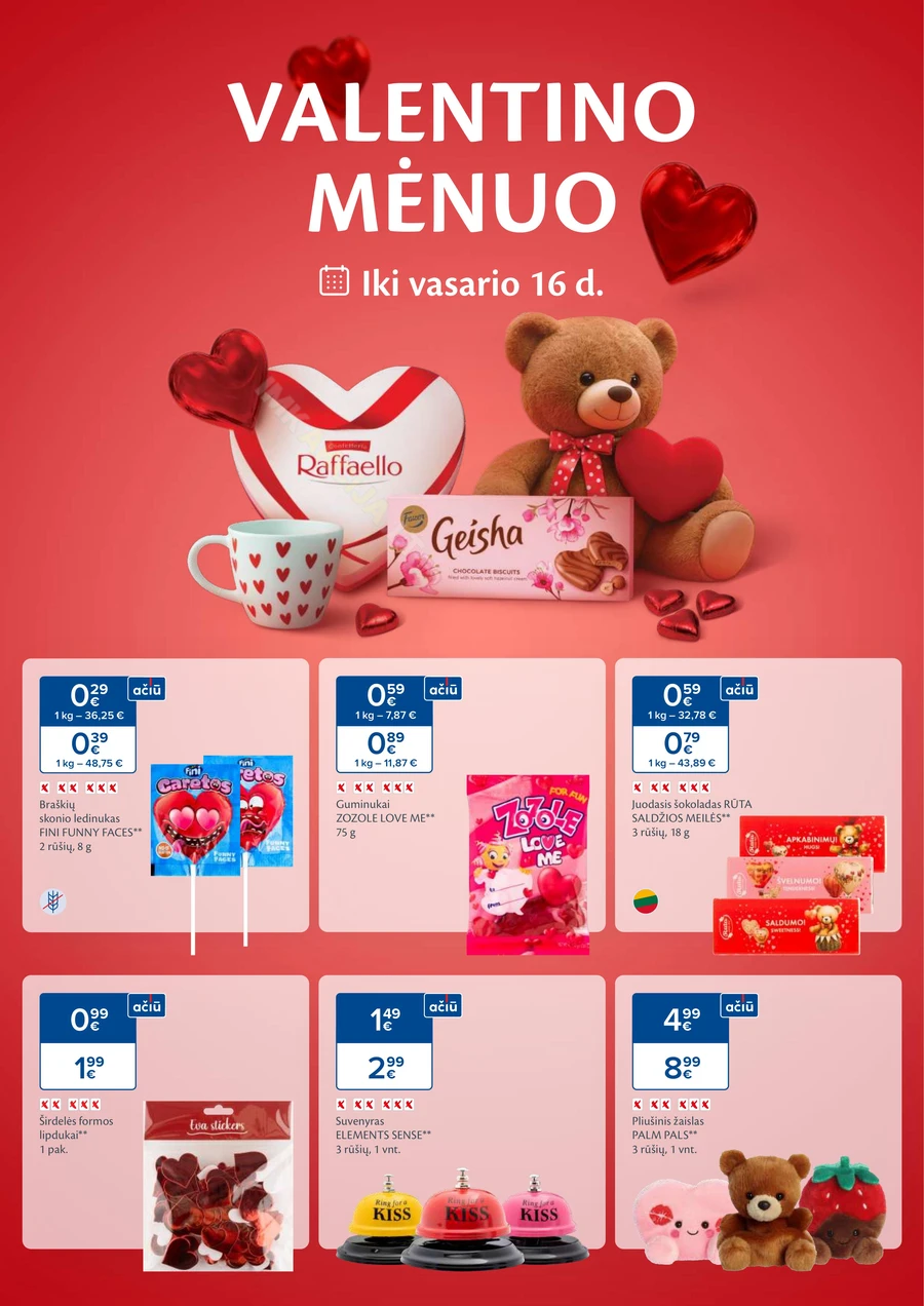 MAXIMA leidinys „Valentino mėnuo” puslapis 1