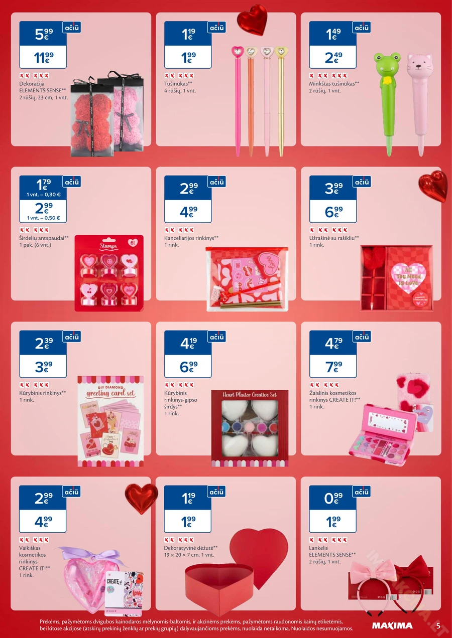 MAXIMA leidinys „Valentino mėnuo” puslapis 5