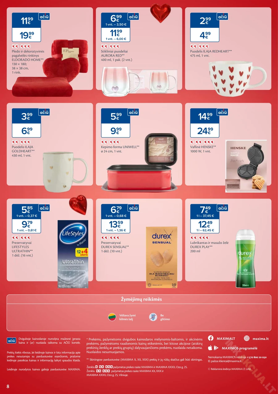 MAXIMA leidinys „Valentino mėnuo” puslapis 8