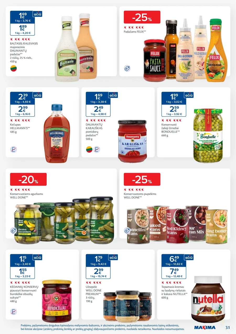 MAXIMA kaininis akcijų leidinys Nr. 5 puslapis 31