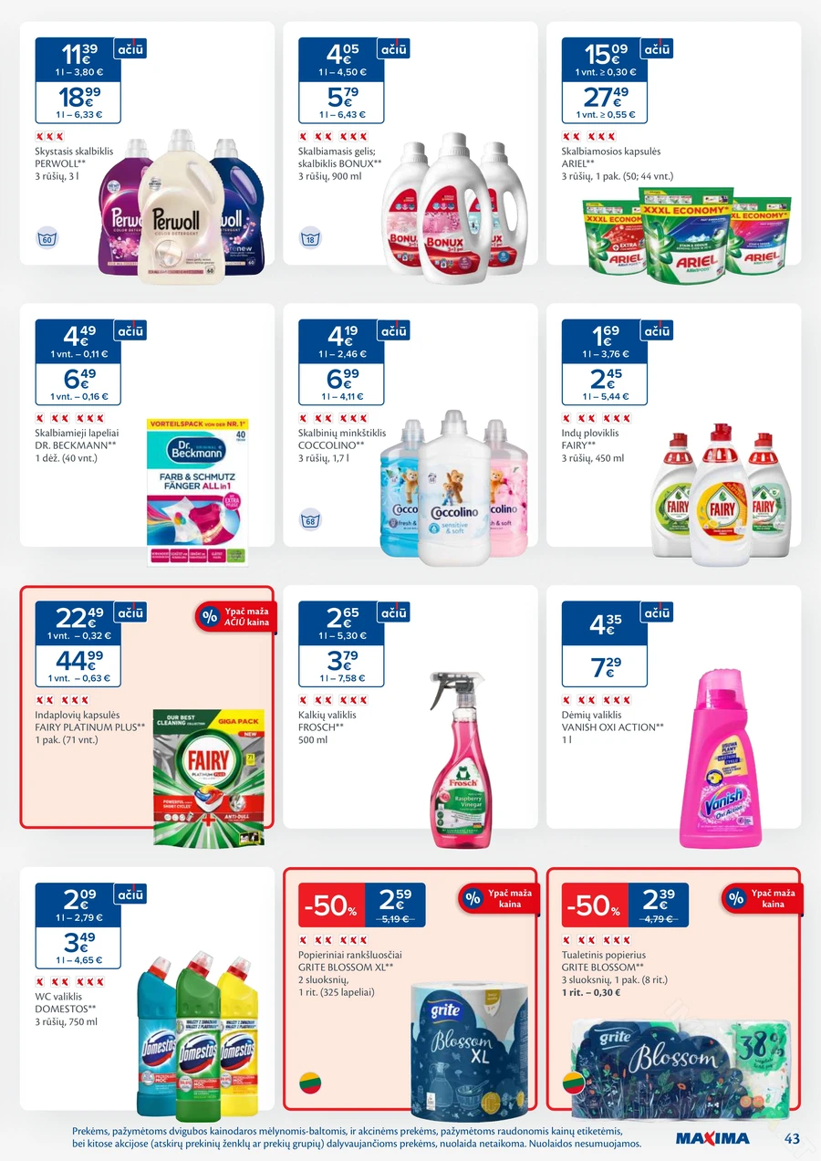 MAXIMA kaininis akcijų leidinys Nr. 5 puslapis 43