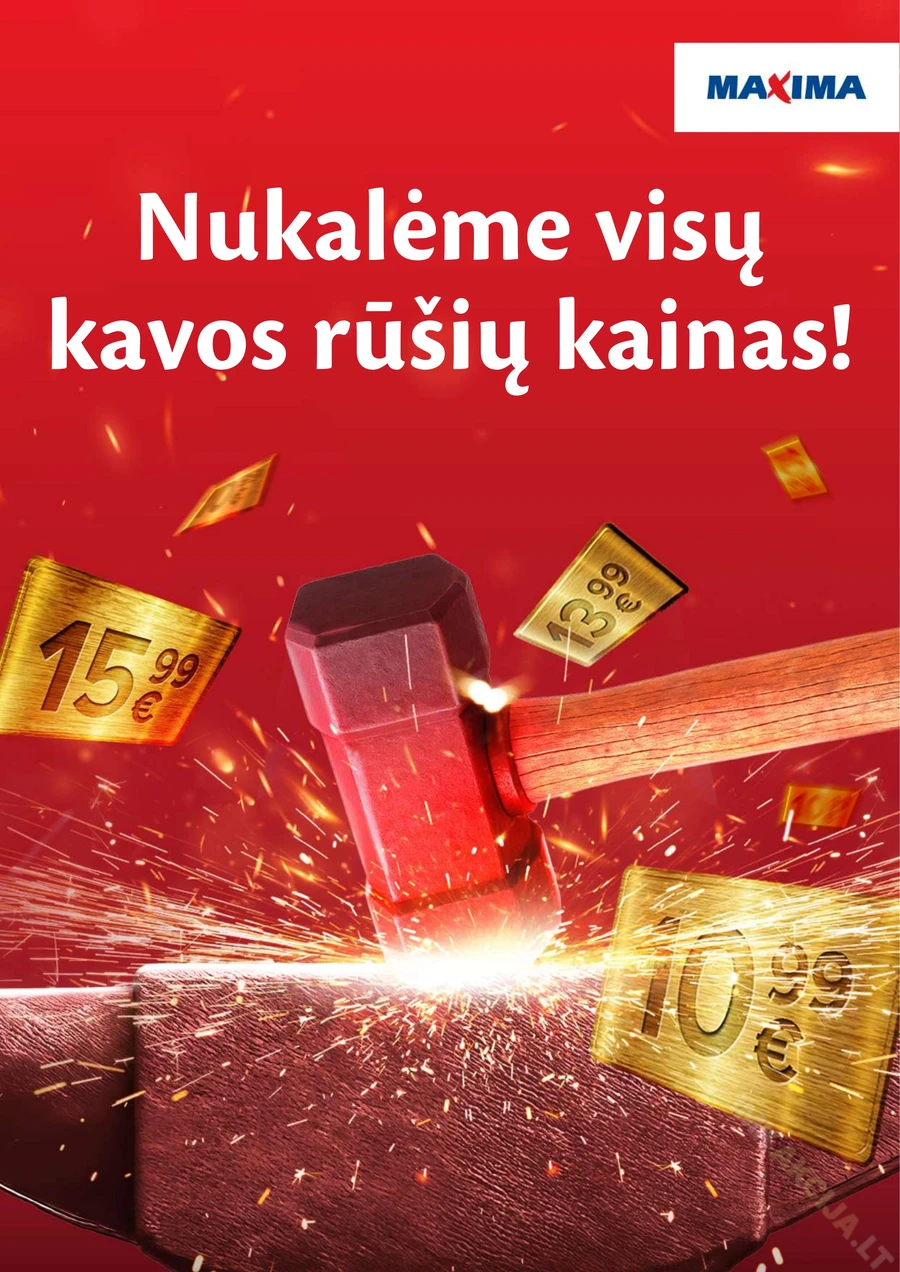 MAXIMA leidinys „Nukalta kaina – visada kaip per akciją“ puslapis 1
