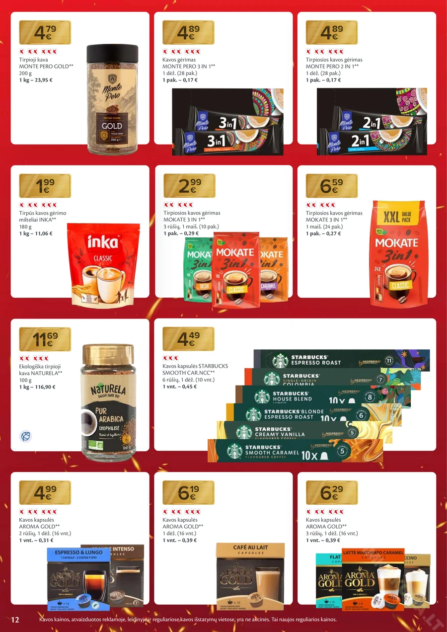 MAXIMA leidinys „Nukalta kaina – visada kaip per akciją“ puslapis 12
