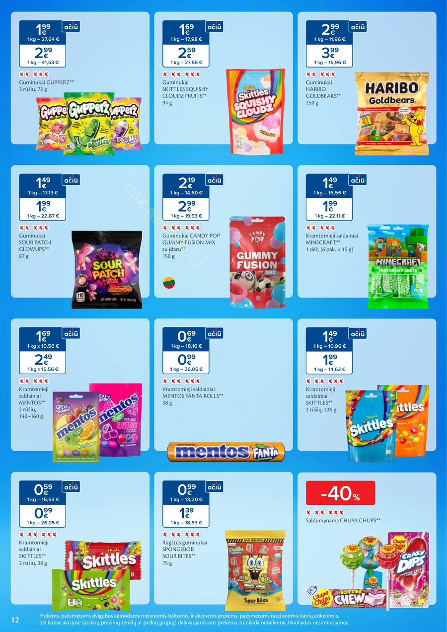MAXIMA akcijų leidinys „Saldumynų ir užkandžių mėnuo“ puslapis 12